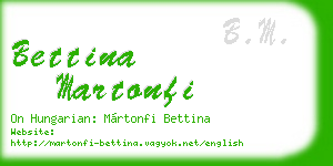 bettina martonfi business card