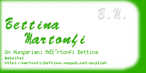 bettina martonfi business card